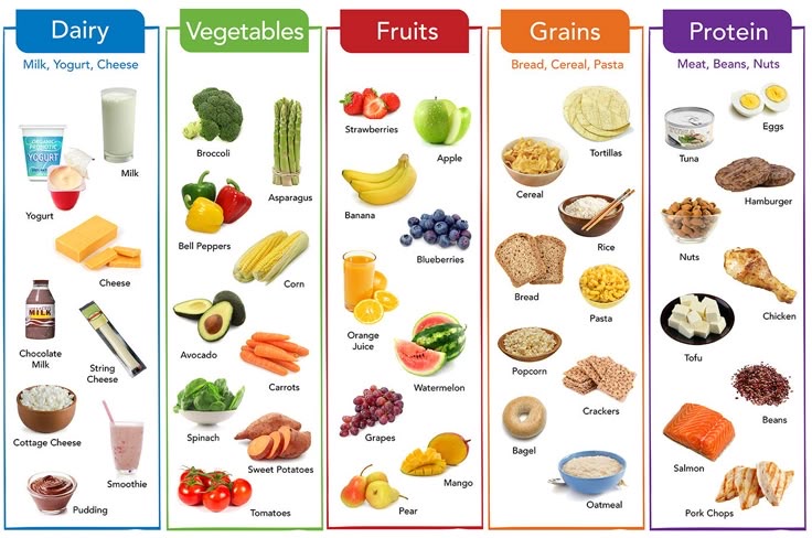 Healthy food chart